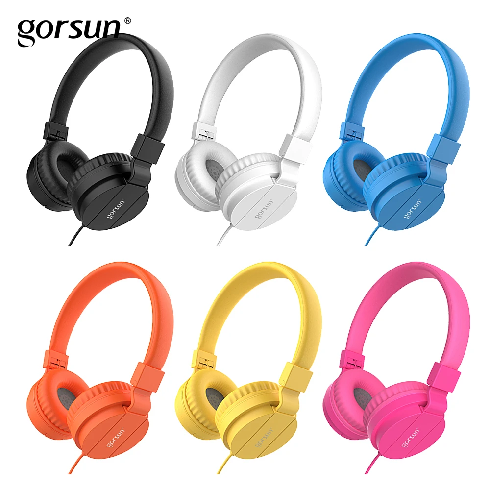 BASS Headphones Lightweight Stereo Foldable Wired Headphones for Kids Adjustable Headband Headset for Phones Computer PC Music