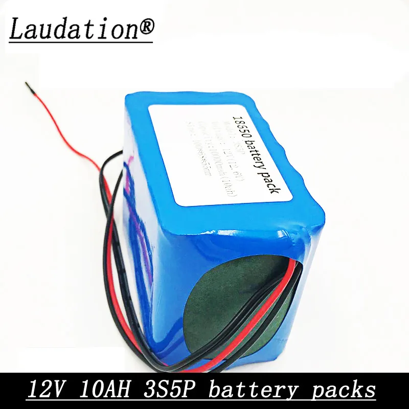 

Laudation 12V 10AH 3S5P 18650 lithium rechargeable battery pack unmanned aircraft emergency power high-capacity with protective