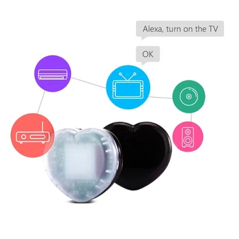 

Timethinker Tuya IR Remote Control for Alexa Google Home Portable Heart Shaped Timing Control LED Light Smart Home Controller