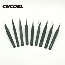 9 типов антистатических ESD пинцет из нержавеющей стали инструменты для технического обслуживания промышленные прецизионные изогнутые прямые пинцеты Инструменты для ремонта