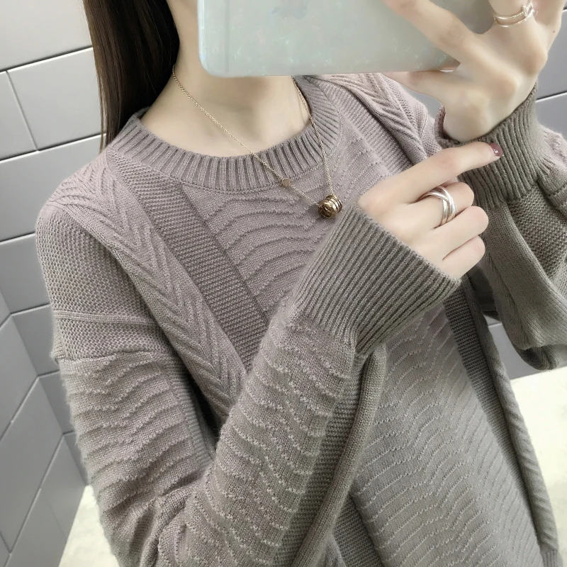 Пуловер Feminino, пончо, 9365, настоящая фотография, новая женская одежда, утолщенная, круглый вырез, рукав 45-2 слоя, ряд 1,5 полок