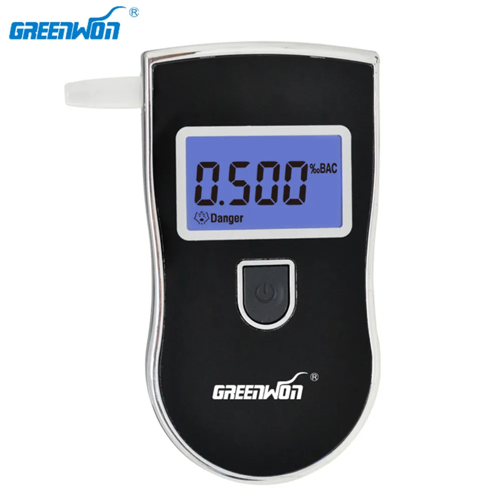 

GREENWON high quality portable alkohol tester for lifeloc test breathalyzer test with 5 mouthpiece AT818 alcohol tester