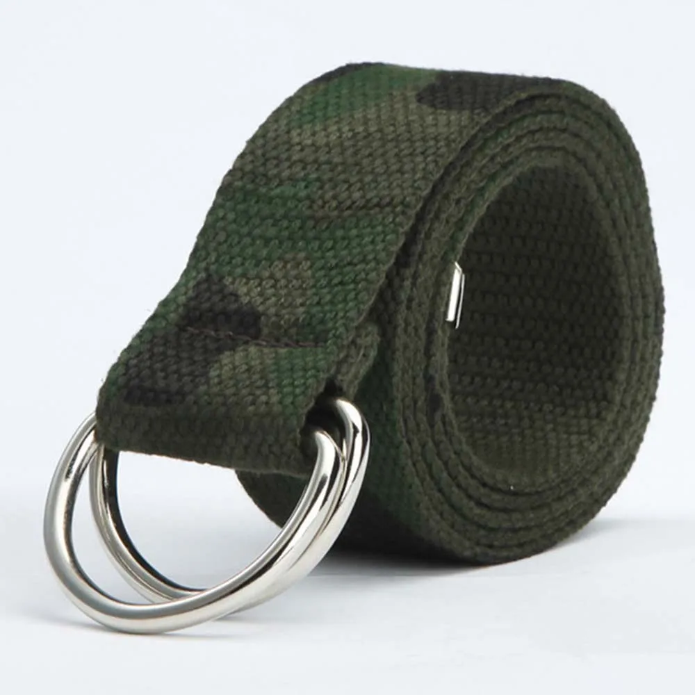 camo 130 см модный нейтральный нейлоновый холщовый ремень с тайским принтом, двойная Пряжка, студенческий ремень, Холщовый пояс с двойной пряжкой - Цвет: camo