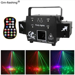 Lumière Laser professionnelle 30W pour fête Disco DJ, éclairage de scène DMX 512 à commande vocale, effet stroboscopique pour noël 