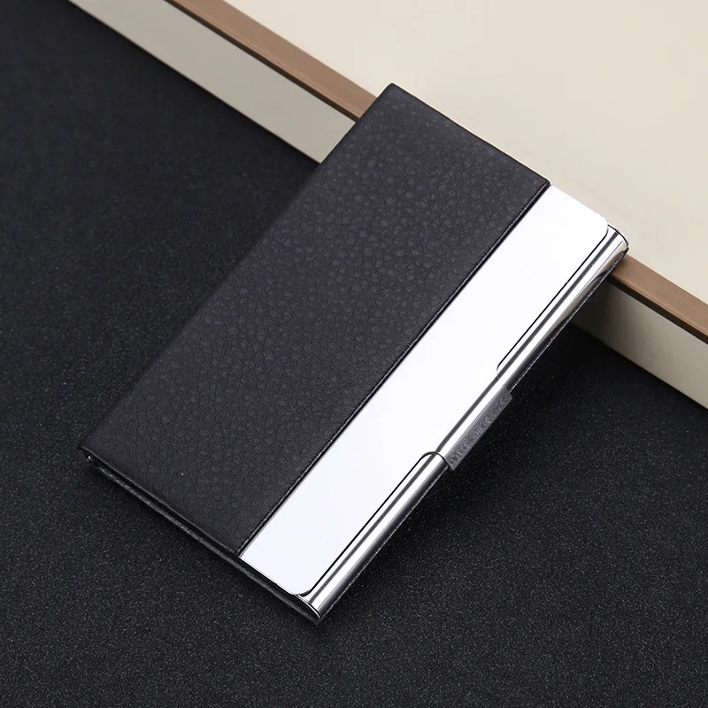 

Factory Customizable Fashion Office Business Card Holder Men's Women's Stainless Steel Metal Large-Volume Card Case Exhibition G