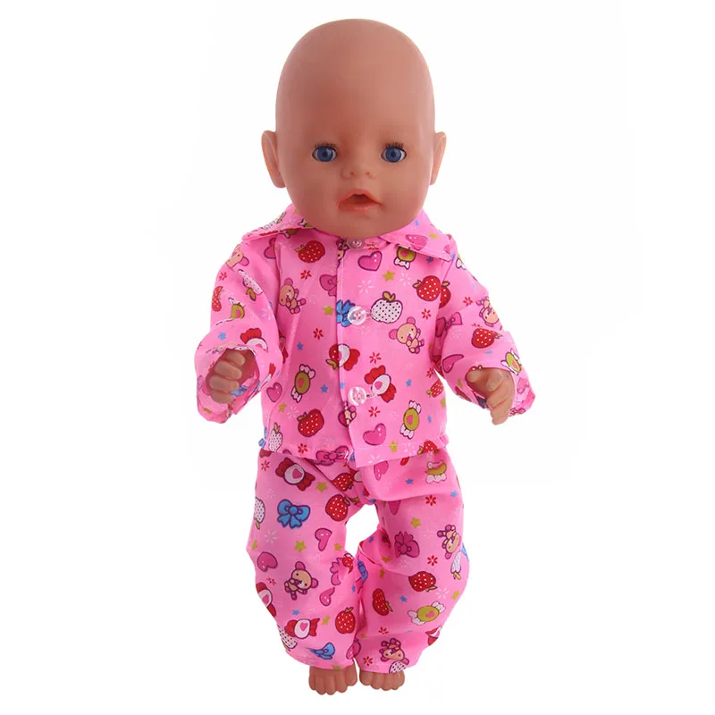 n1165 Кукольная одежда, 14 видов стилей, пижама, 18 дюймов, американская кукла и 43 см, кукла для новорожденных, для поколения, Игрушки для маленьких девочек - Цвет: n1165
