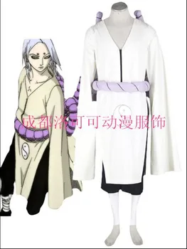 

Anime Naruto Cosplay Kimimaro Kimono Cos Halloween Party High Quality Costume Full set Top + Pants + Belt + Leg Bandage