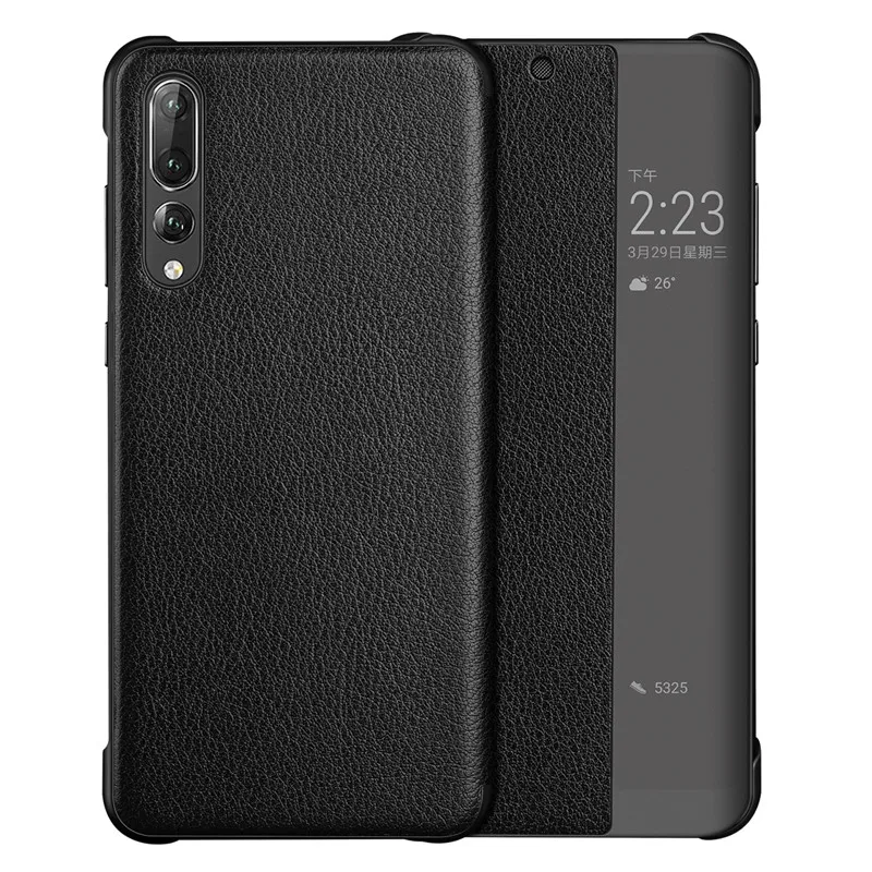 Чехол Coque P20Pro P10Plus с умным окошком для пар, простой модный кожаный флип-чехол для huawei P20 mate 10 20 Pro Lite