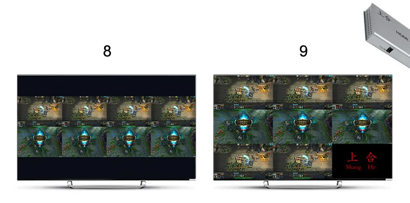 4K HDMI 8x1 Quad мультипросмотрщик HDMI коммутатор 8 в 1 выход видео бесшовный переключатель мультипросмотрщик разделитель экрана конвертер мультипросмотрщик