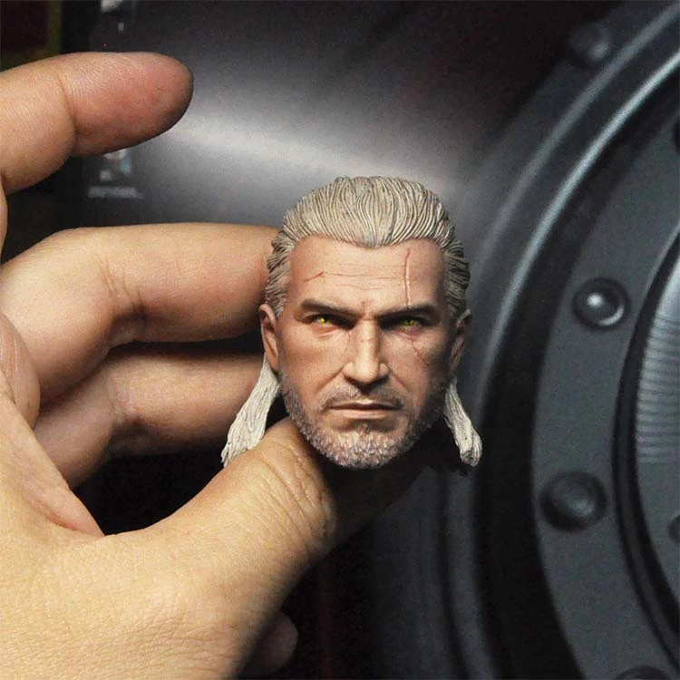 

1/6 Scale Geralt Head Model Male Head Sculpt for 12''Figure Body DIY