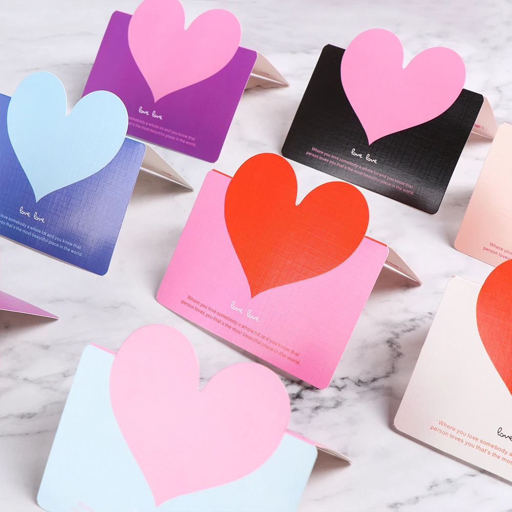 10pcs Love Heart Shape Place Invitations Cards Name Message Greeting Card Valentine S Day Gift Wedding Party Table Decor Paper Envelopes Aliexpress