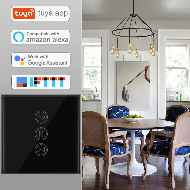WiFi умная штора переключатель Smart Life Tuya для Электрический моторизованный занавес жалюзи рольставни работает с Alexa и Google Home
