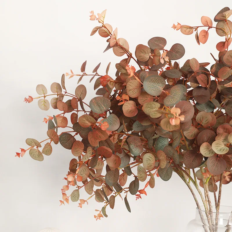 12 Steli Artificiali Autunnali Con Foglie - Rami Finti In 3 Colori Per Decorazioni Rustiche - Centrotavola, Vasi E Composizioni Per Il Ringraziamento
