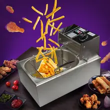 2500 Вт фритюрница электрическая фритюрница коммерческий многофункциональный бытовой Настольный Ресторан жарочная корзина совок