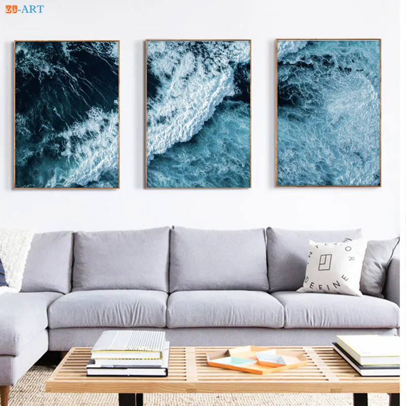 Природа океан плакат волны с художественным принтом тропических прибрежных Wall Art