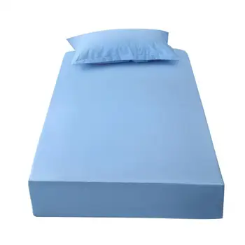 

Soft Fitted Sheet with Elastic Band Solid Bed Sheet Cover Mattress Cover Abrasion Resistant Sheets Machine Washable