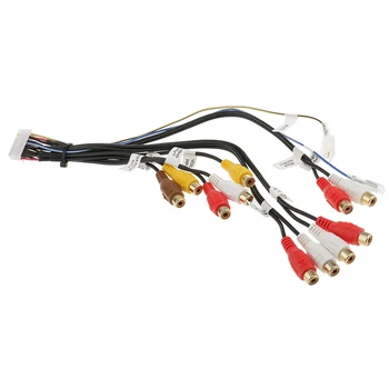 24 Pin Car RCA Wire Harness Auto Audio RCA Output Connector For Pioneer Avic-F700BT/7010BT/900BT/X7115BT/D3 Etc Car Accessories