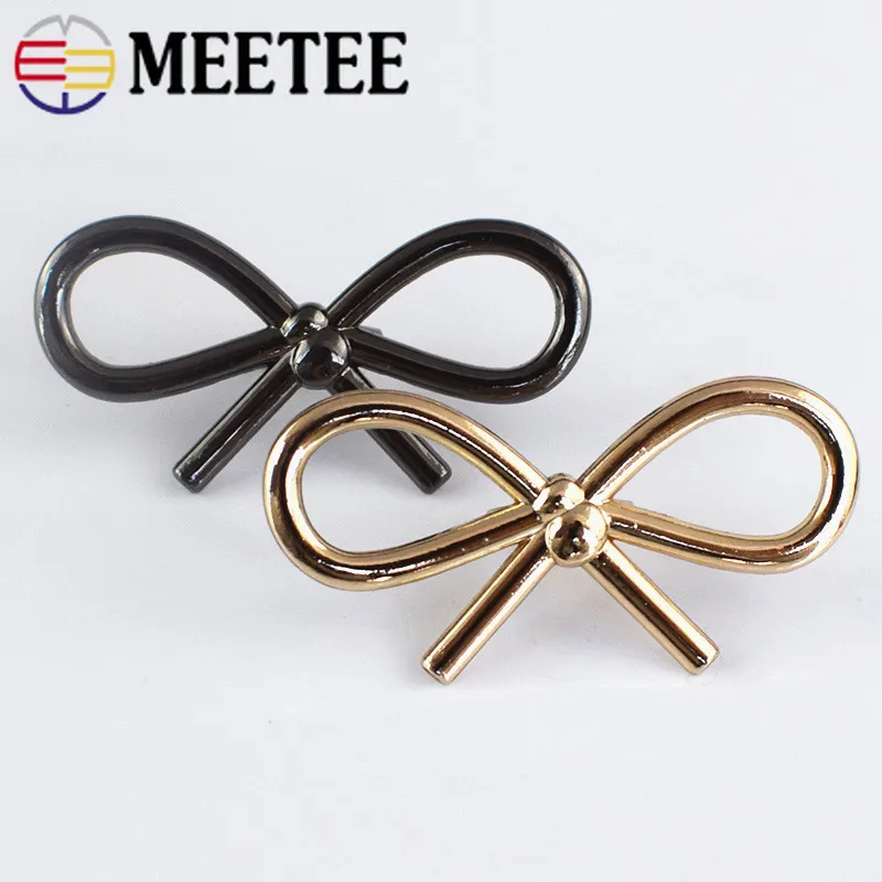 Meetee 5/10/20 шт 44*22 мм обувь с бантом пряжка металлические сумки декор одежды пряжки DIY