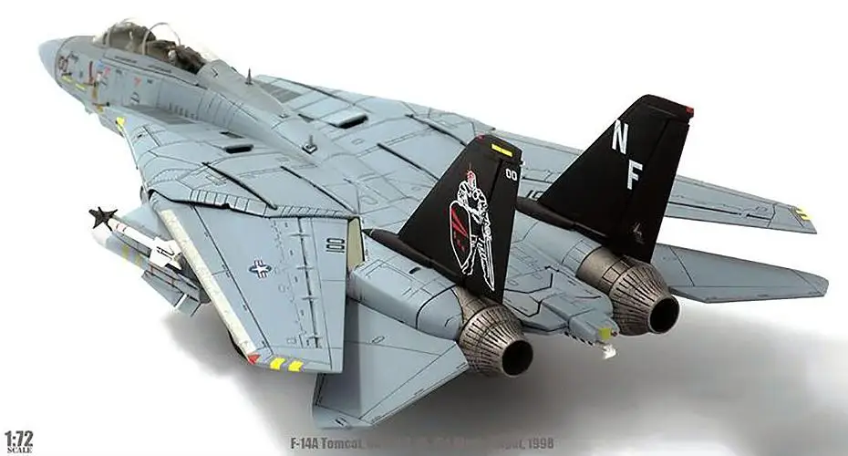 JC Крылья ВМС США F-14A Tomcat VF-154 черные рыцари 1/72 литая модель самолета
