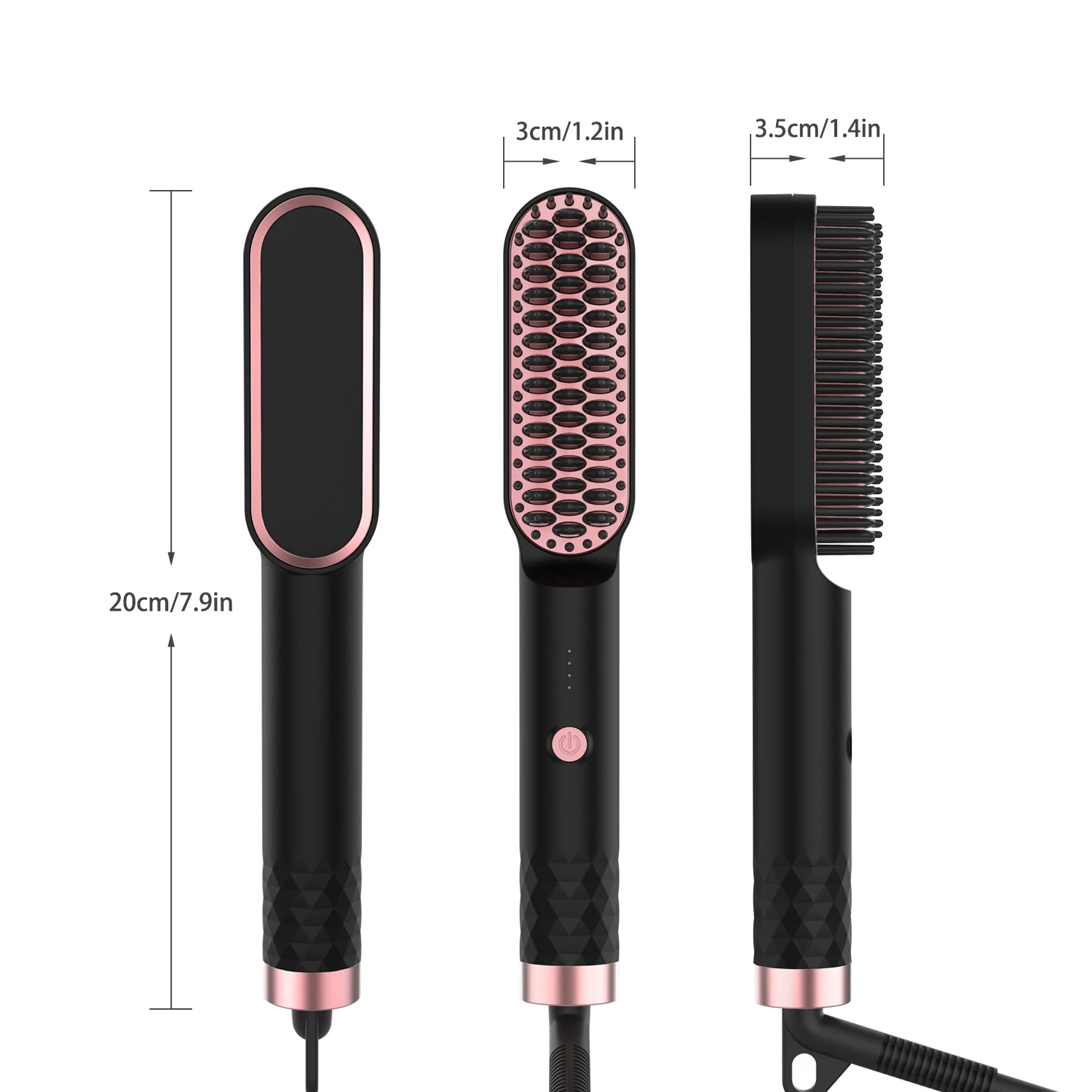 Alisador de Cabelo Escovas para Barba Escova de Barbear Cuidados com o Cabelo em Linha Escova Barba Pente Aquecido Homens Cabelo Estilor Ferramentas Viagem Reta 4 cabelo styler ferramentas viagem cuidados com o cabelo em linha reta