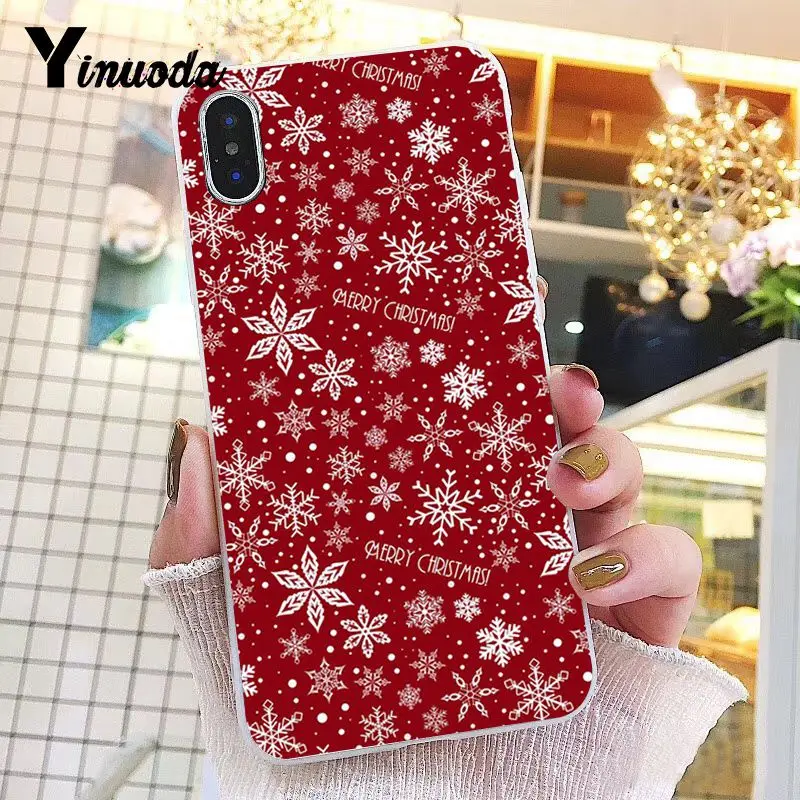 Yinuoda, Рождество, Год, олень, чехол, чехол для телефона, для iPhone 8, 7, 6, 6S Plus, X, 5, 5S, SE, XR, XS, XSMAX, чехол, Fundas Capa