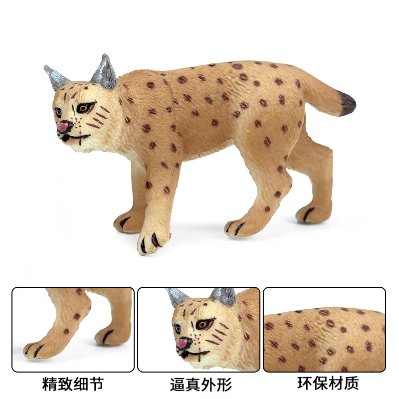 1 компл. 4 шт. яркий цвет bobcat и lynx ролевые игрушки животных природа жизнь Коллекция Модель для подростка популярные рождественские подарки