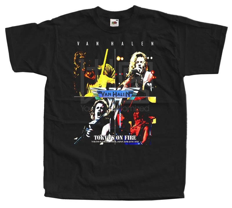 Черная футболка VAN HALEN live Tokyo's on Fire 100% хлопок все размеры S-3XL новые футболки в