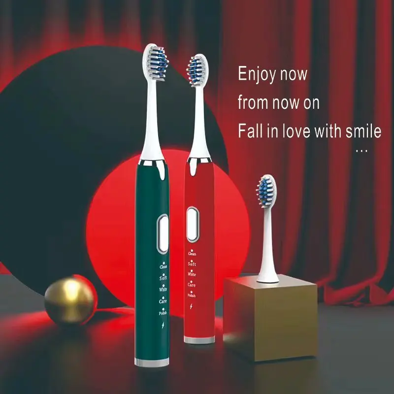 Toothbrush Electric Sonic Wave USB Rechargeable Couple 5 Modes Oral Health Whitening IPX7 Waterproof Adult Ultrason Teeth Brush