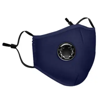 

Reusable Face Mask with Breathing Valve with 2 Filters - Blue