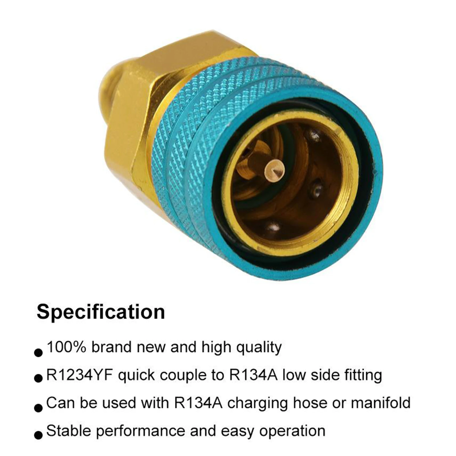 Auto Car Air-Conditioning Fitting Connector Kit R1234YF to R134a Low Side Quick Coupler Hose Adapter Fitting Connector