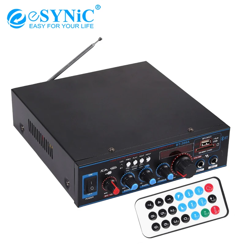 ESYNiC 800 Вт HIFI Цифровой Bluetooth стерео аудио усилитель для FM SD радиомикрофон