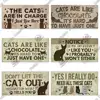 Putuo Decor Cat Wooden Sign Pet Tag Cat Accessorise Lovely Friendship Animal Sign Hanging Plaques for Crafts Home Decoration 5