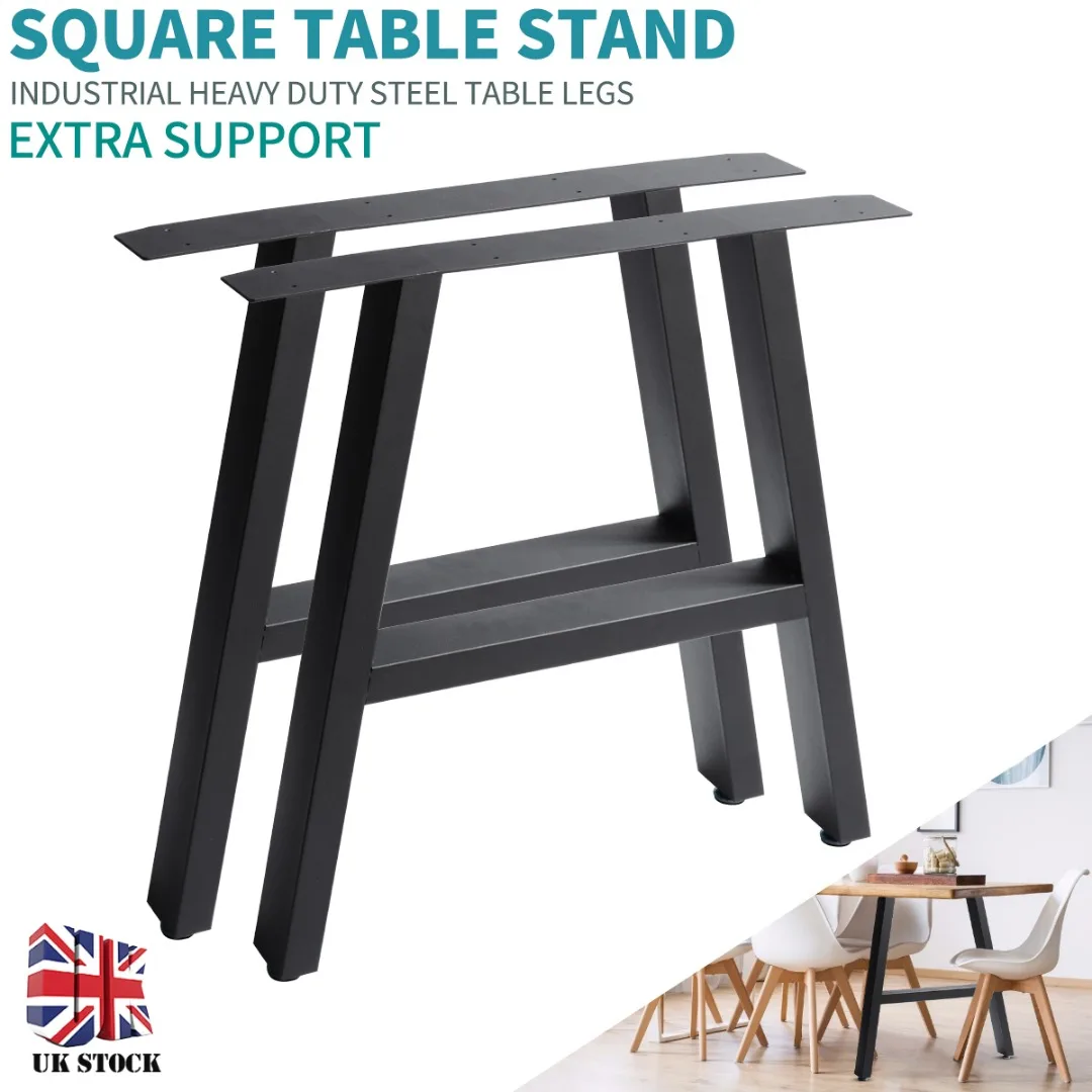 Geometric Square Table Legs Trapezium X Shape Industrial Design Wide Steel Table Legs For Dining Benches Office Desk New 4 Style