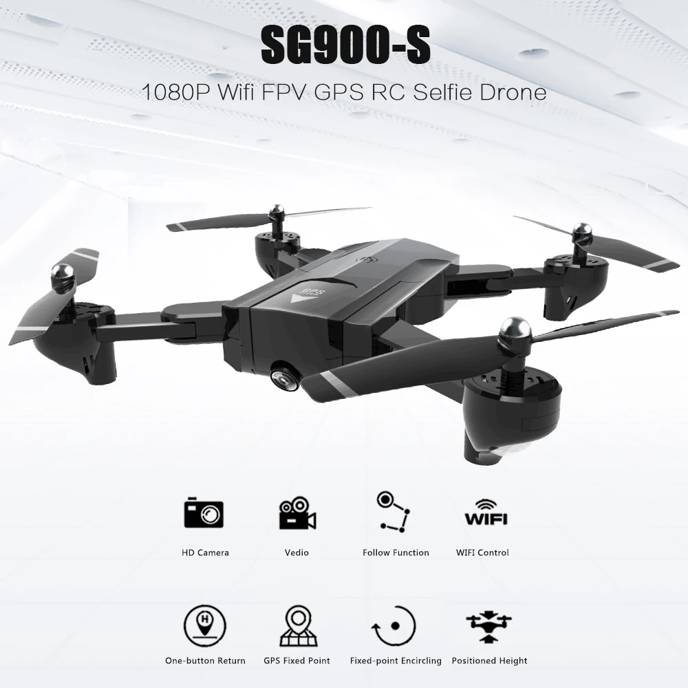 SG900-S FPV RC Дрон с камерой 720 P/1080 P Wifi FPV gps Return Home Follow Me Altitude Hold складной Радиоуправляемый квадрокоптер игрушки
