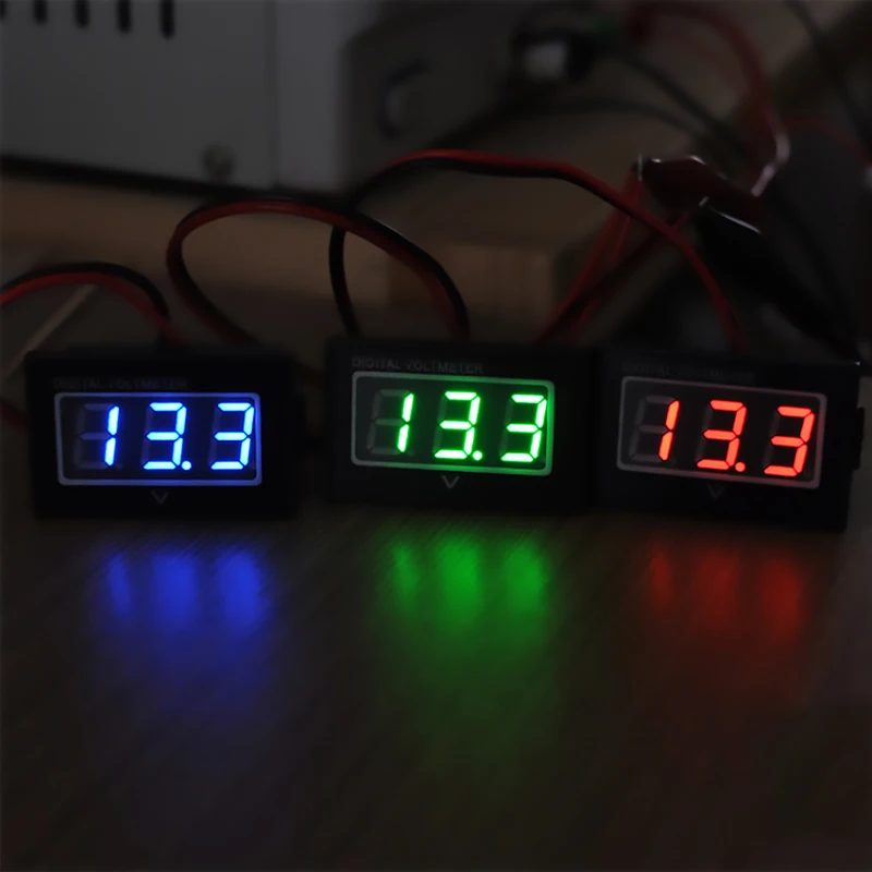 

DC15-120V Digital Voltmeter Head LED Display Panel Voltage Meter Car Adjustable Volt Waterproof digital display electric vehicle