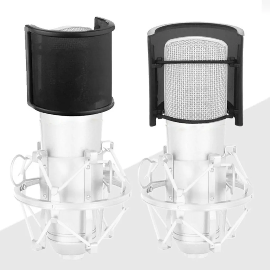 3-Layer Microphone  Filter, Nylon Mesh Foam Layer Mic Cover, Handheld Microphone Windscreen Studio Shield Cover