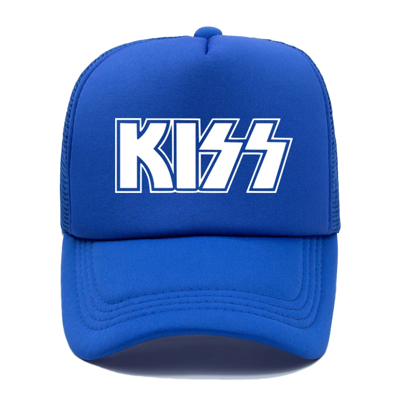 Горячая Kiss Band кепки для мужчин и женщин Рок кепки прохладное лето бейсбольные кепки Горячая рок музыка черная сетка шляпа - Цвет: color6