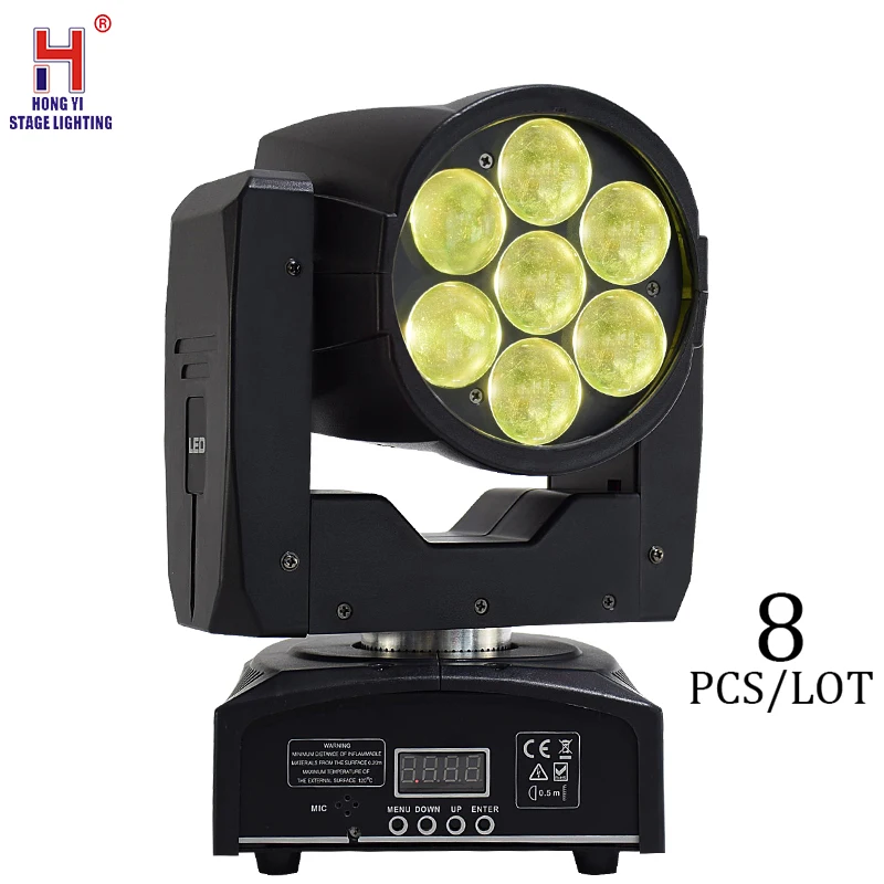 

mini led 7x12W RGBW moving head light beam stage lighting DMX 512 zoom wash light good for dj nightclub party (8pcs/lot)