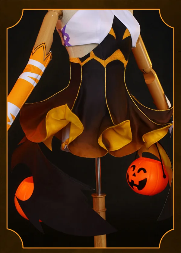 Honkai Impact 3 Bronya Zaychik Хэллоуин Dusk witch костюм сексуальные вечерние платье с тыквами для женщин
