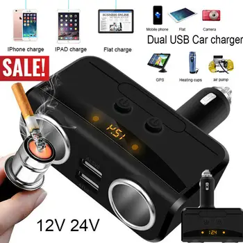 

Car Charger Cable Female Cigarette Lighter Socket Plug Connector Adapter 12V 24V