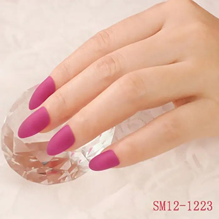24 шт женские накладные ногти DIY матовые капли в форме накладные ногти JS11
