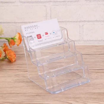 

1PC Business Card Holder Transparent Creative Practical Desktop Acrylic Name Card Storage Case Display Stand Holder Organizer fo