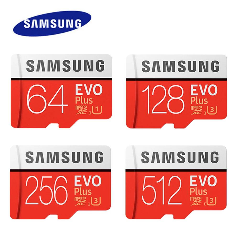 SAMSUNG EVO Plus 512 ГБ 256 Гб карта памяти 128 U3 4K Micro SD 64 32 U1 SDHC Microsd UHS I C10 TF Trans Flash Microsd|class 10