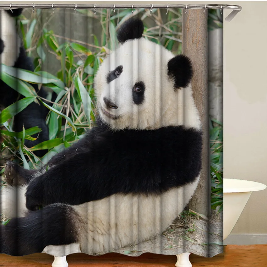 Cutely panda занавески для душа, водонепроницаемые занавески для ванной, польские, народные, cortina ducha 3d