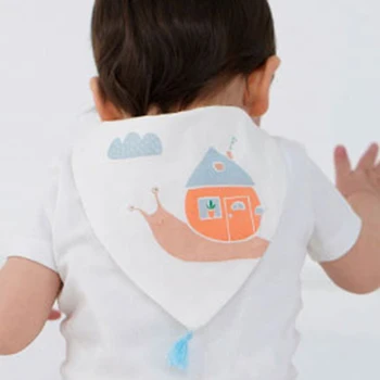 

Baby Cartoon Gauze Sweat Towel Soft And Comfortable Baby Print Bibs Cute Bird Squirrel Snail Baby Towels