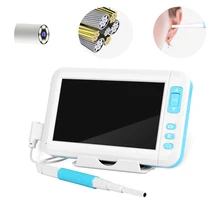 Эндоскоп для чистки ушных раковин, инструмент для чистки ушных раковин, 1080 P, дисплей, экран камеры, визуальный ушной патрон, отоскоп для осмотра с 6 светодиодами, светильник