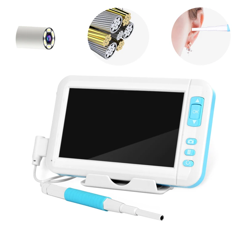 

Ear Cleaning Endoscope Earwax Cleaning Tool 1080P Display Screen Camera Visual Earpick Otoscope Inspection With 6pcs LEDs Light