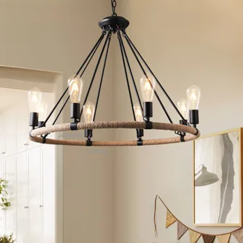

Vintage Luster Suspension LED Loft Chandeliers Nordic Retro Living Room Chandelier Lighting Modern Hanglamp Light Fixtures
