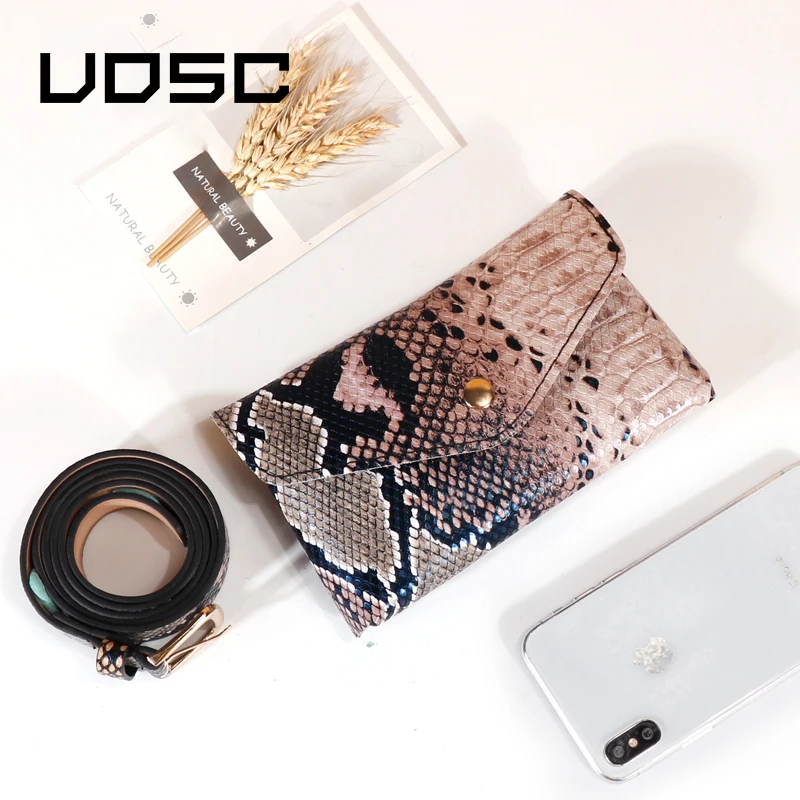 Забавная винтажная поясная сумка UOSC со змеиным рисунком кошелек из