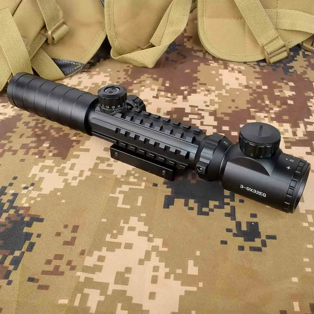 3-9x32 EG тактический прицел красный/зеленый с подсветкой Оптический прицел снайперские охотничьи прицелы подходит 11/20 рейку